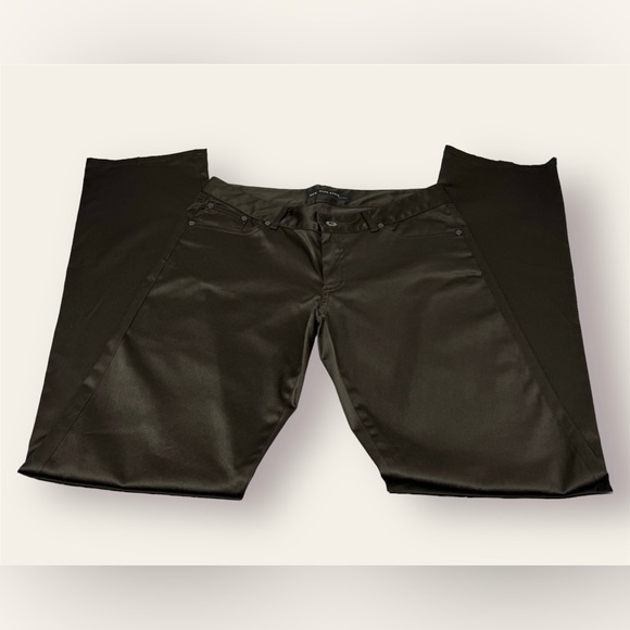 Zara Basic Satin Jeans / Pants / Trousers (Brown) - Picture 8 of 15